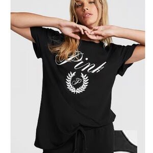 Pink VS Campus Tee Shirt-NWT